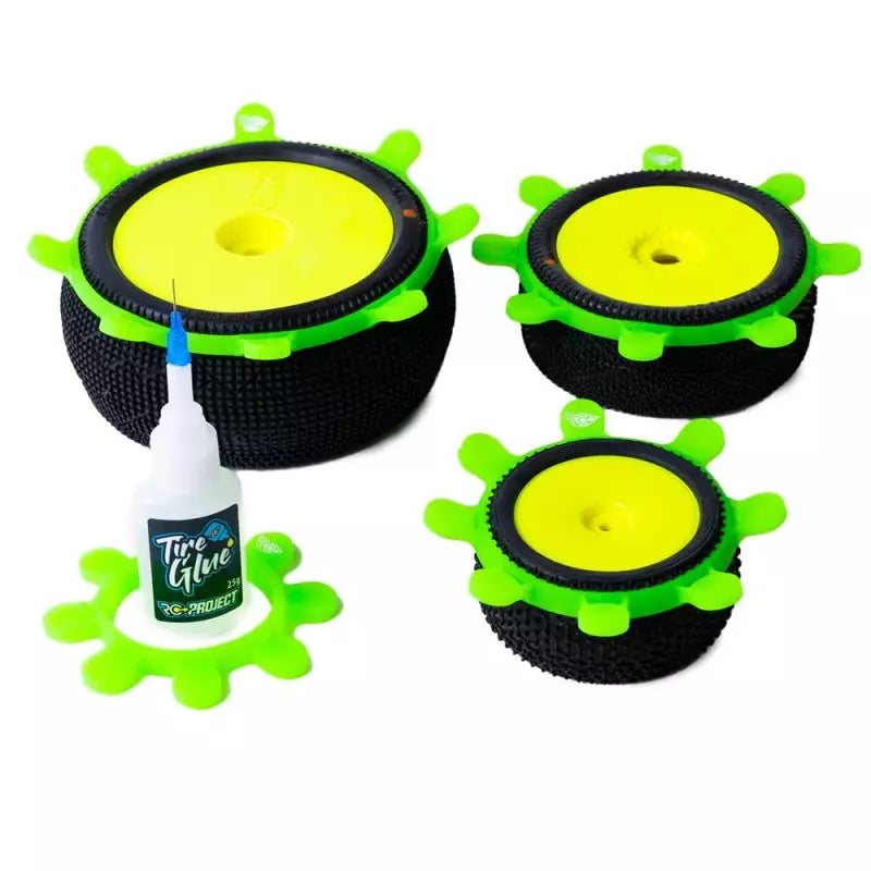 RC-Project Tyre Gluing Rubber Bands Green 4pcs